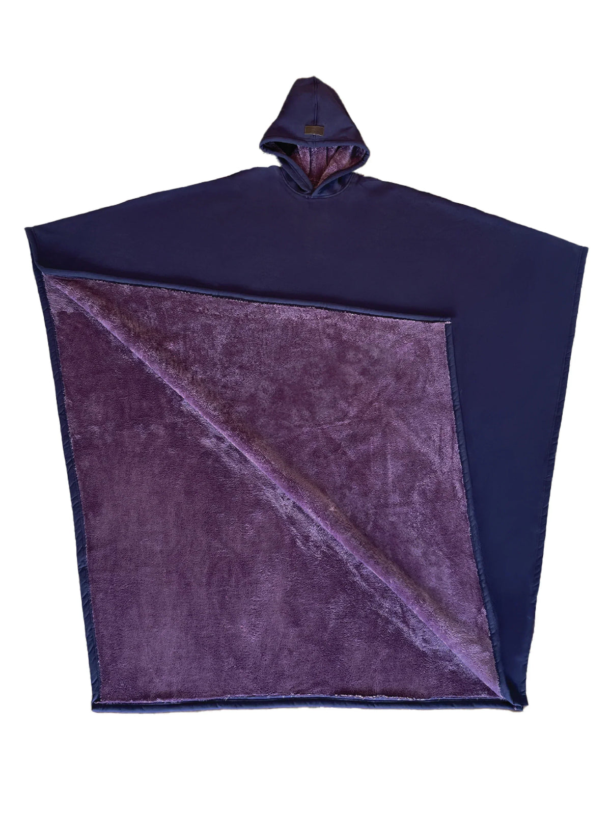 Damska Bluza Oversize z Kapturem - Fioletowy