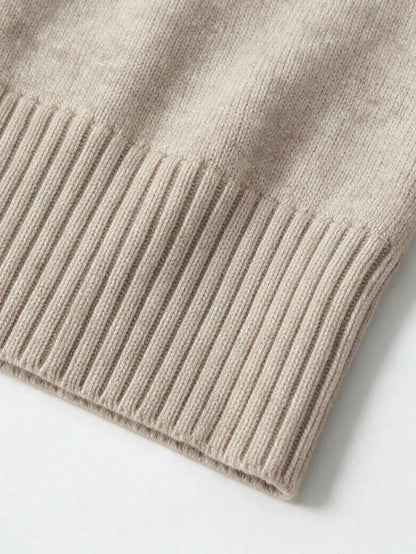 Damski Sweter z Koronkowym Wykończeniem i Okrągłym Dekoltem - 8