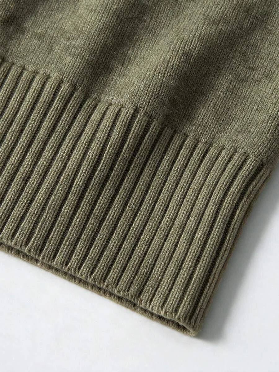 Damski Sweter z Koronkowym Wykończeniem i Okrągłym Dekoltem - 18