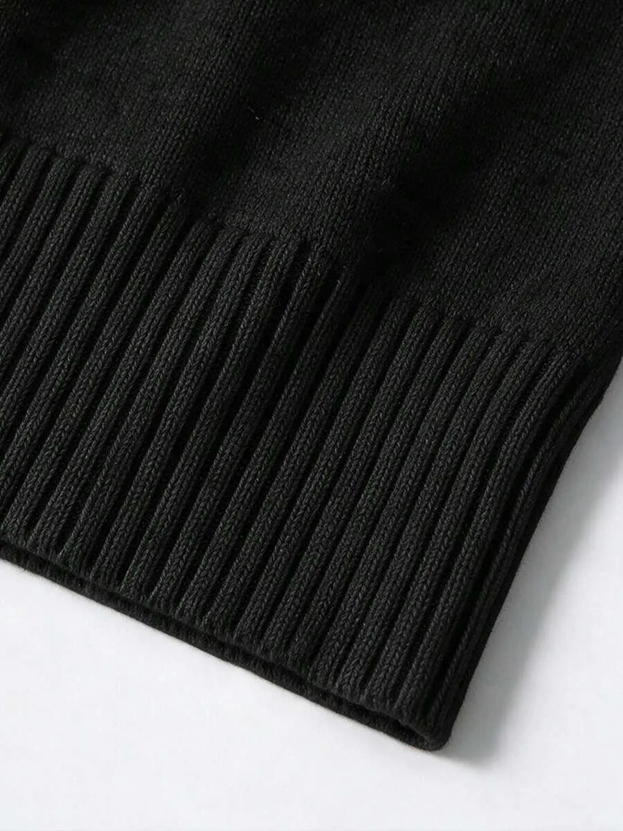 Damski Sweter z Koronkowym Wykończeniem i Okrągłym Dekoltem - 30