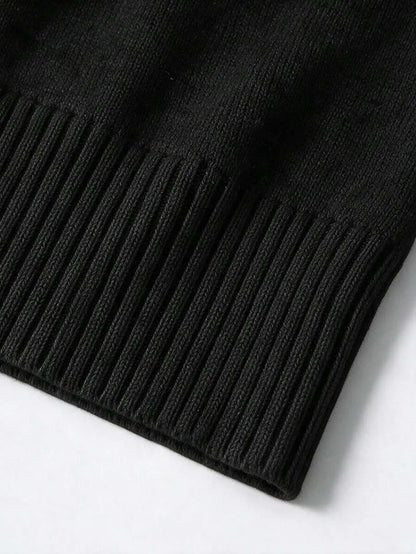 Damski Sweter z Koronkowym Wykończeniem i Okrągłym Dekoltem - 30