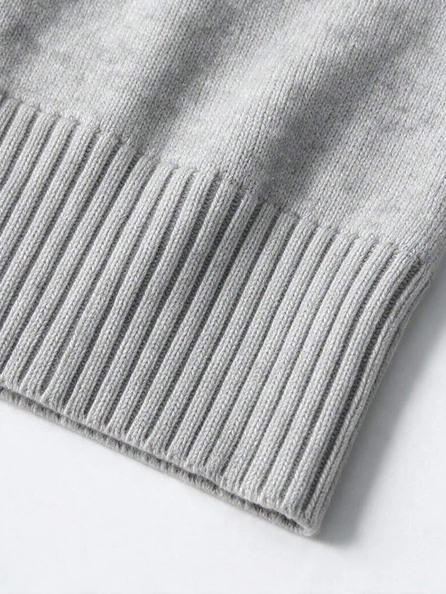 Damski Sweter z Koronkowym Wykończeniem i Okrągłym Dekoltem - 37