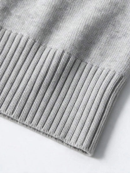 Damski Sweter z Koronkowym Wykończeniem i Okrągłym Dekoltem - 37