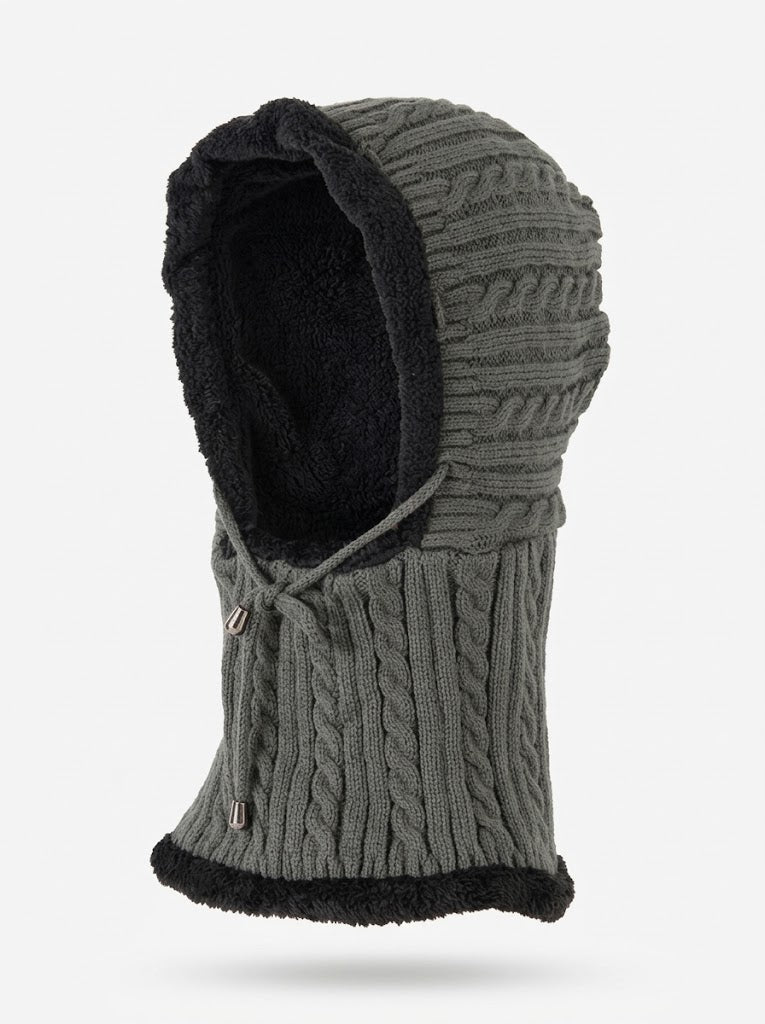 Damska Czapka Balaclava z Ociepleniem - Szary