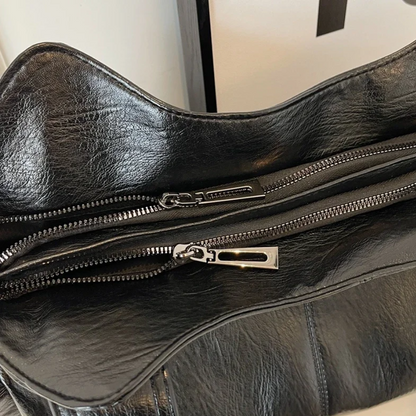 Damska Torba Shopper z Zamkiem i Kieszeniami - 13