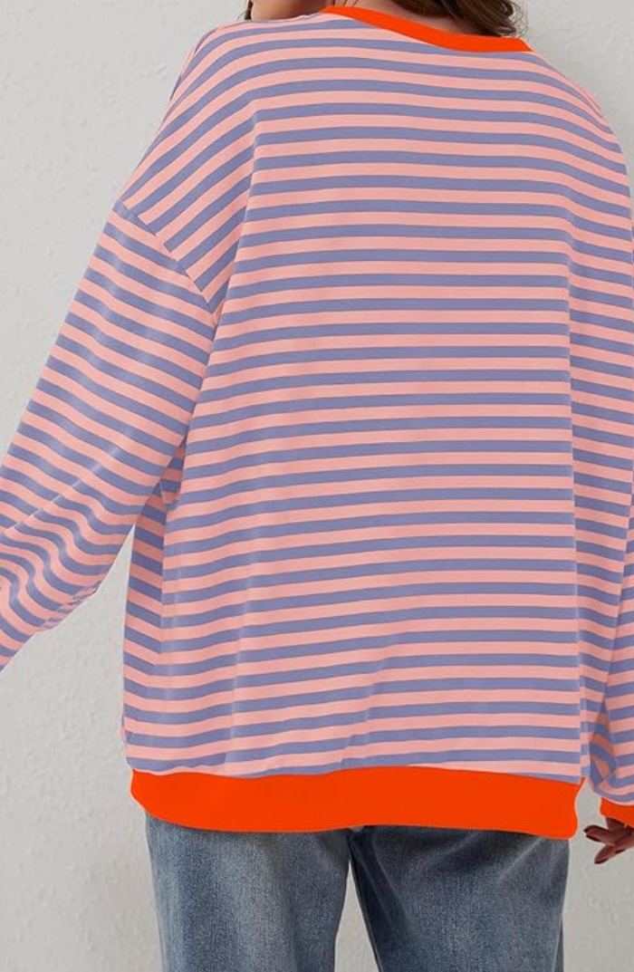 Damska Bluza Oversize z Okrągłym Dekoltem - 11