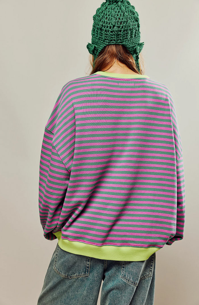 Damska Bluza Oversize z Okrągłym Dekoltem - 12