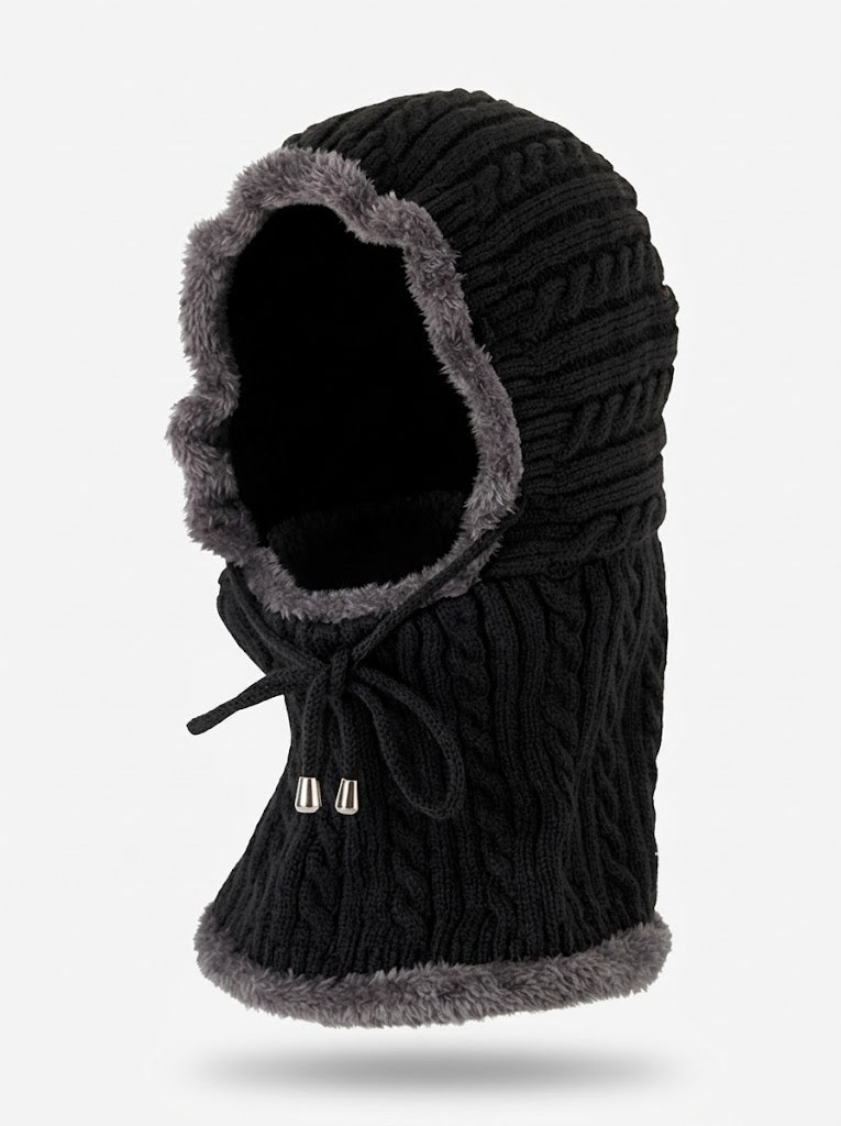 Damska Czapka Balaclava z Ociepleniem - Czarny
