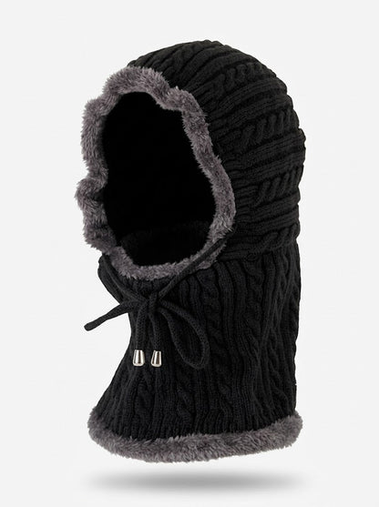 Damska Czapka Balaclava z Ociepleniem - Czarny