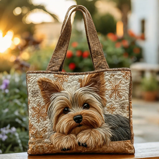 Damska Torba Shopper Pikowana z Nadrukiem Yorkshire Terrier