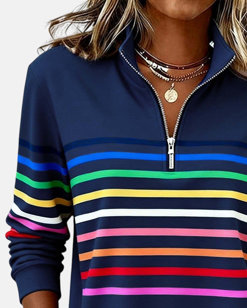 Damska Bluza z Zamkiem i Stójką - 9