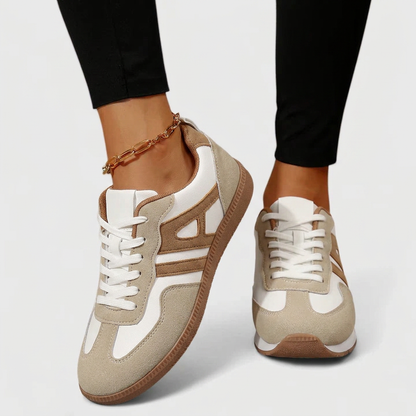 Damskie Sneakersy z Sznurowaniem i Retro Detalami - 3