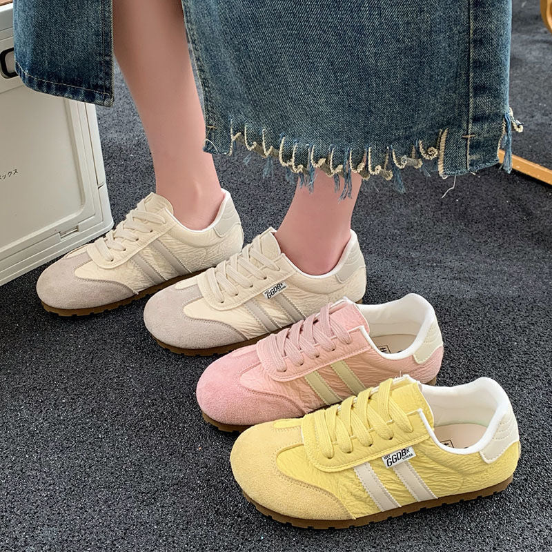 Damskie Sneakersy Retro z Wiązaniem - 4