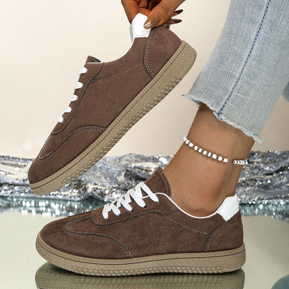 Damskie Sneakersy na Sznurowanie z Teksturowaną Cholewką - 2
