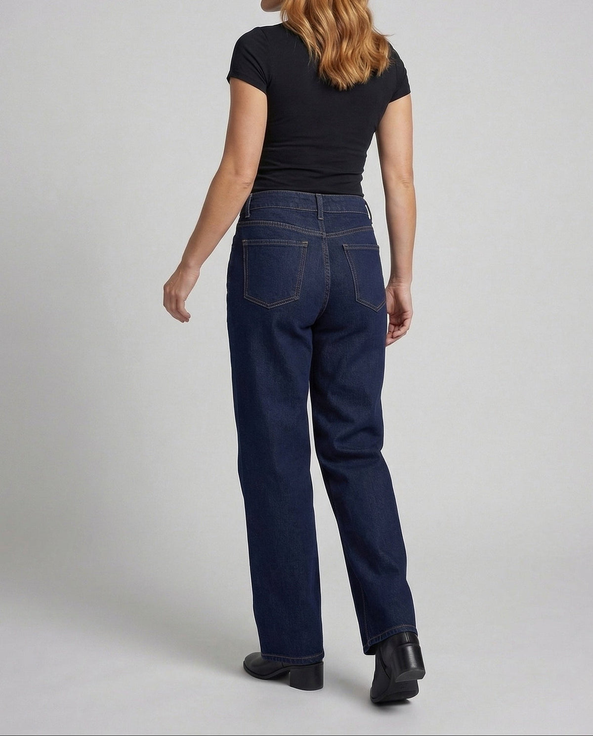 Damskie Jeansy Wide Leg z Wysokim Stanem - 9
