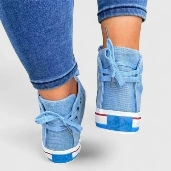 Damskie Sneakersy Wysokie z Zamkiem - 5