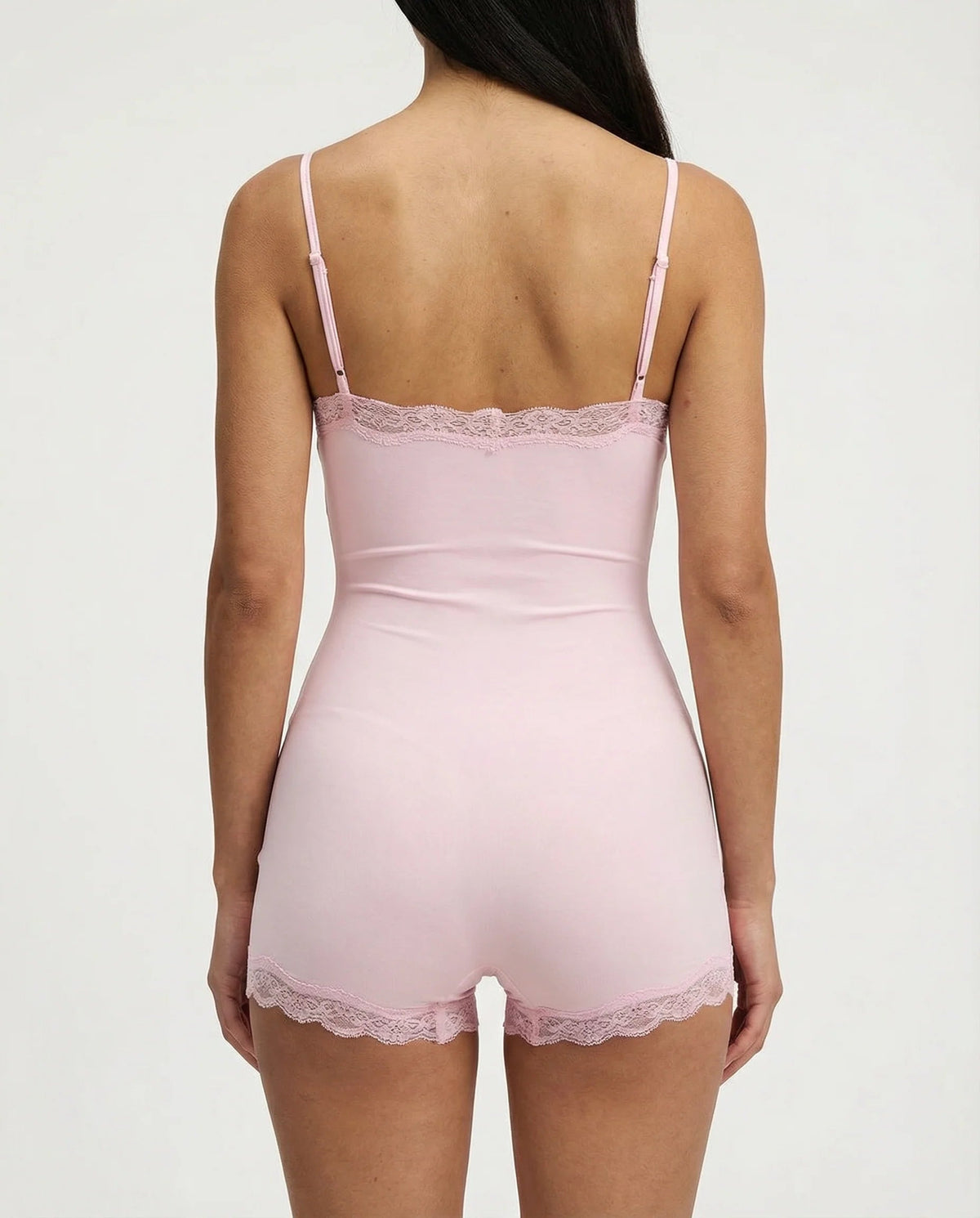 Damska Bodysuit z Koronką i Cienkimi Ramiączkami - 2
