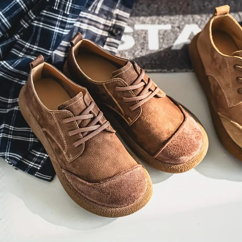 Męskie Buty Casualowe Zamszowe z Gumową Podeszwą - 8