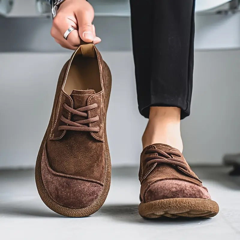 Męskie Buty Casualowe Zamszowe z Gumową Podeszwą - 10