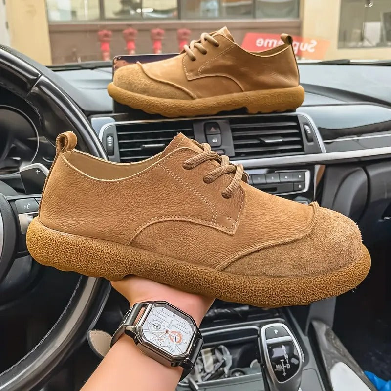 Męskie Buty Casualowe Zamszowe z Gumową Podeszwą - 7
