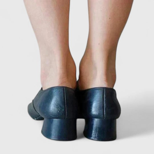 Damskie Buty Mary Jane z Klamrą i Niskim Obcasem - 7