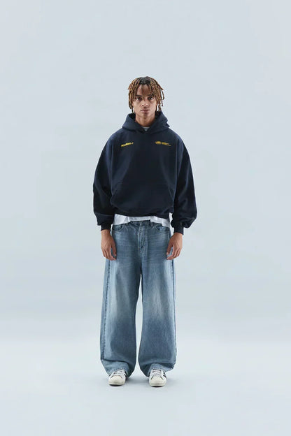 Damska Bluza Oversize z Kapturem i Kieszenią Kangurką - 13