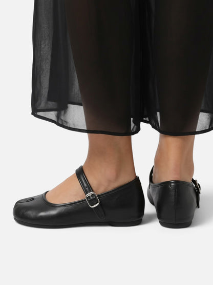 Damskie Buty Mary Jane z Paskiem na Klamrę - 3