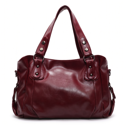 Damska Torba Hobo z Regulowanym Paskiem - Bordowy