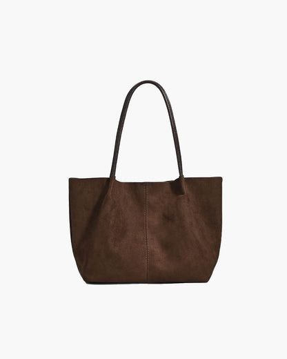 Damska Torba Shopper z Kosmetyczką, Dwuczęściowy Komplet w Stylu Retro - 3